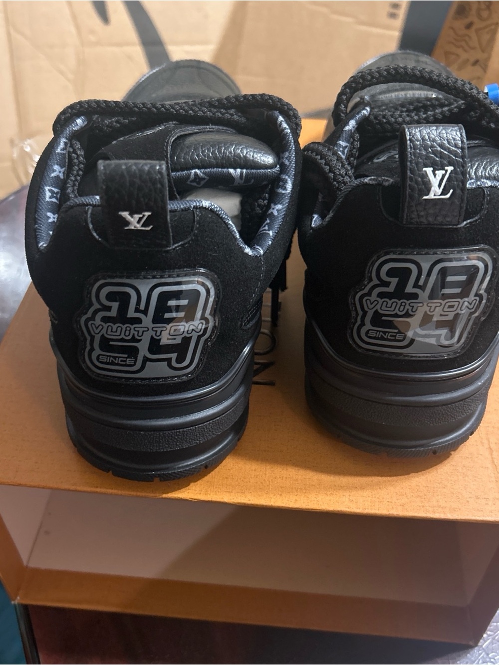 Louis Vuitton skates Black Leather size 12 - Picture 3 of 9